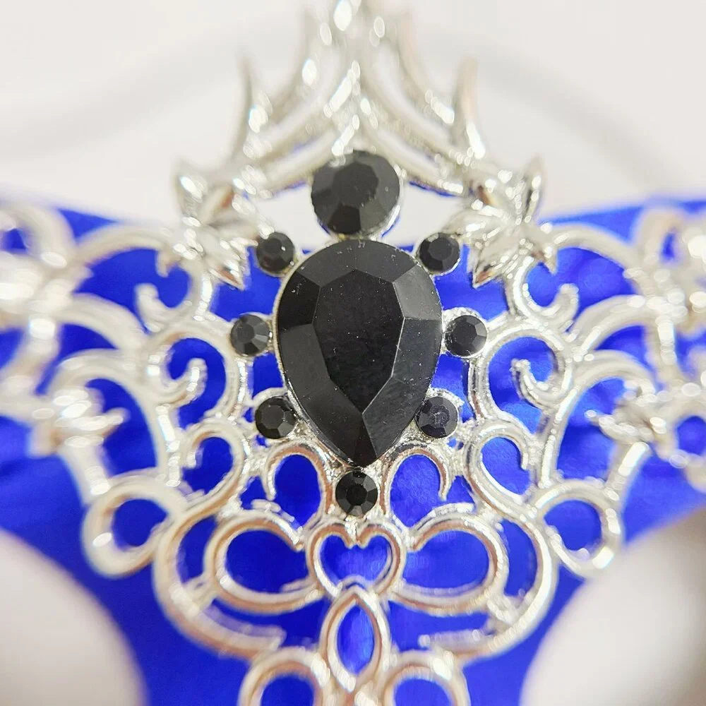 Silver blue mask, Masquerade mask, Cosplay mask, Masquerade ball mask, Prom mask